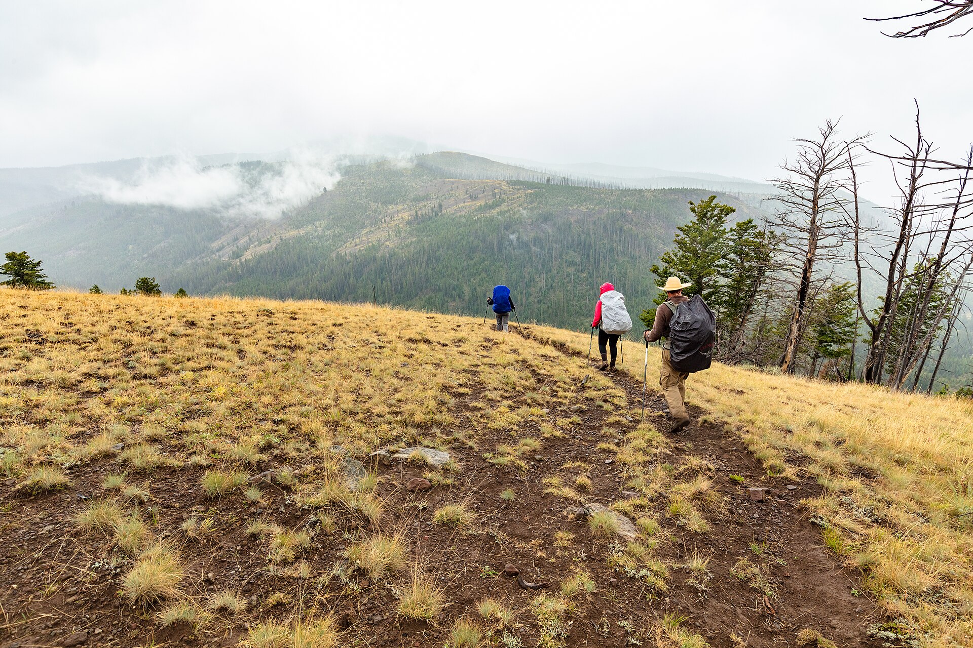 backpacker ridge walk Wales