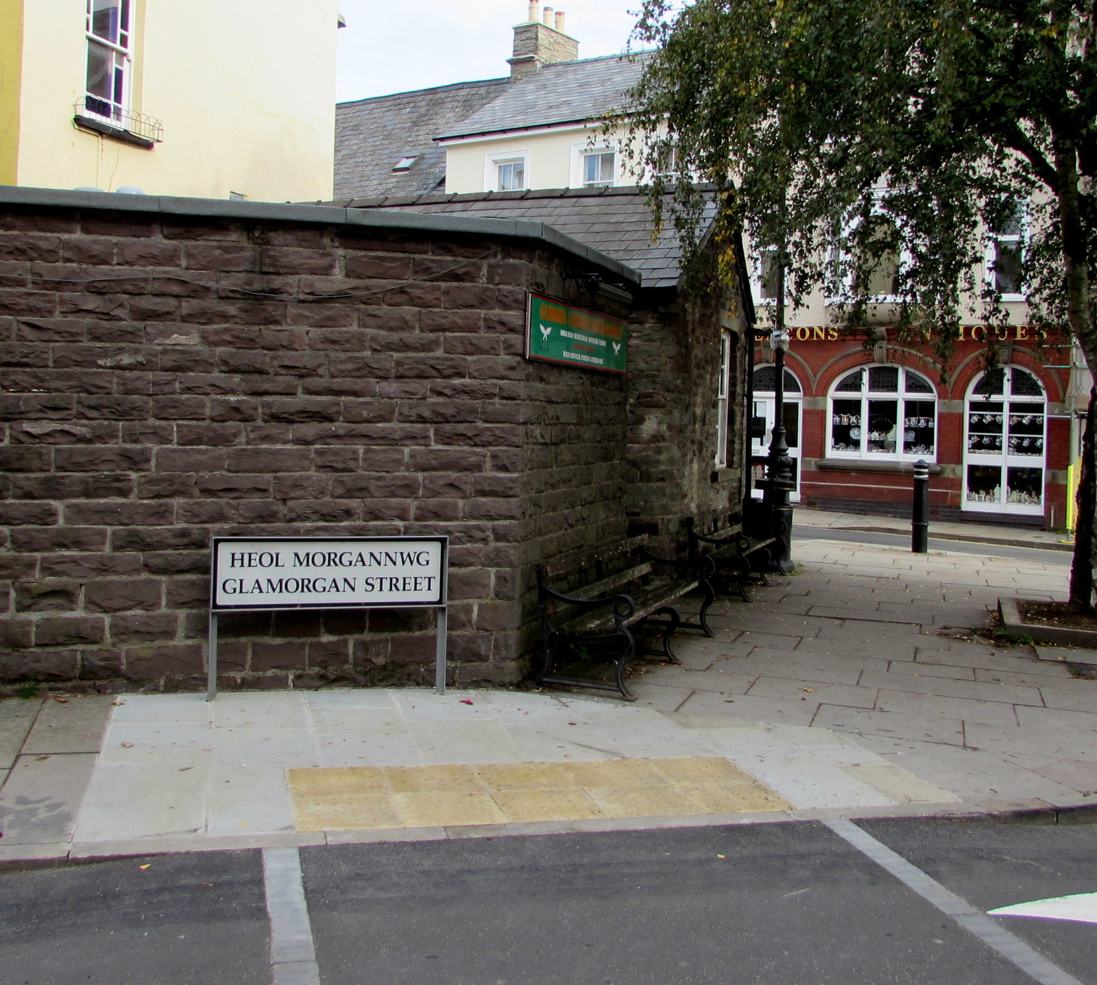 Brecon town street Wales