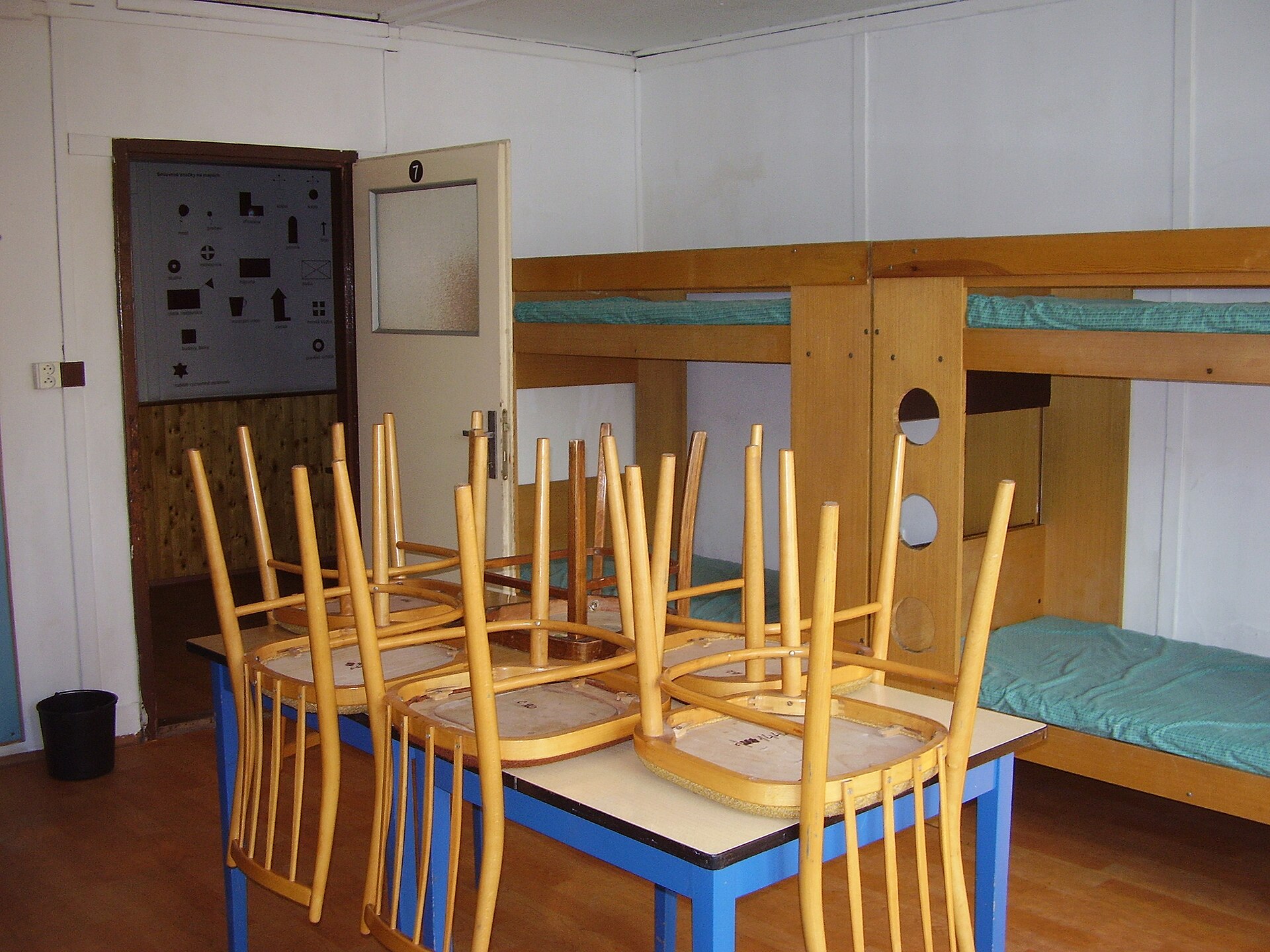 hostel bunk room interior