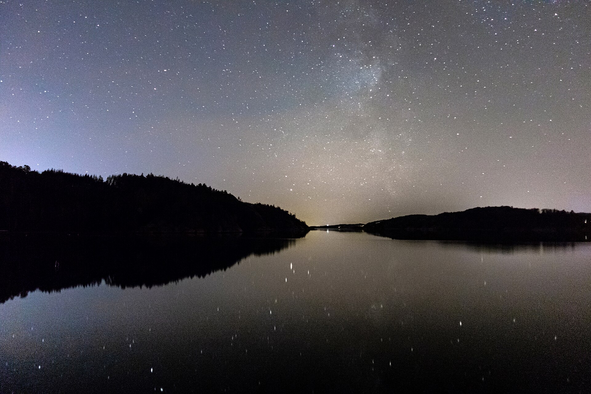 night sky stars Milky Way mountains